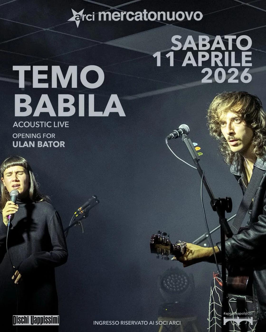 Ulan Bator live al Mercato Nuovo di Taranto con Temo Babila e aftershow Punk Lady & Mr DIY