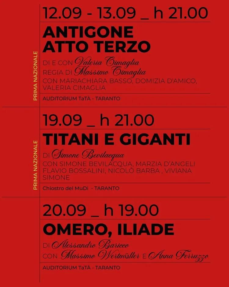 Omero, Iliade · Taras Teatro Festival (20 settembre)