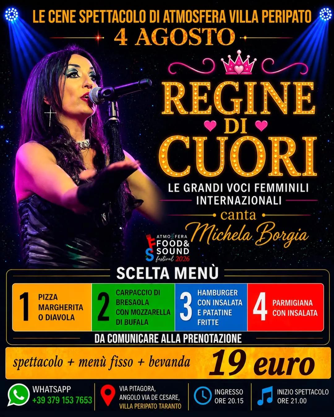 Regine di Cuori · cena spettacolo con Michela Borgia