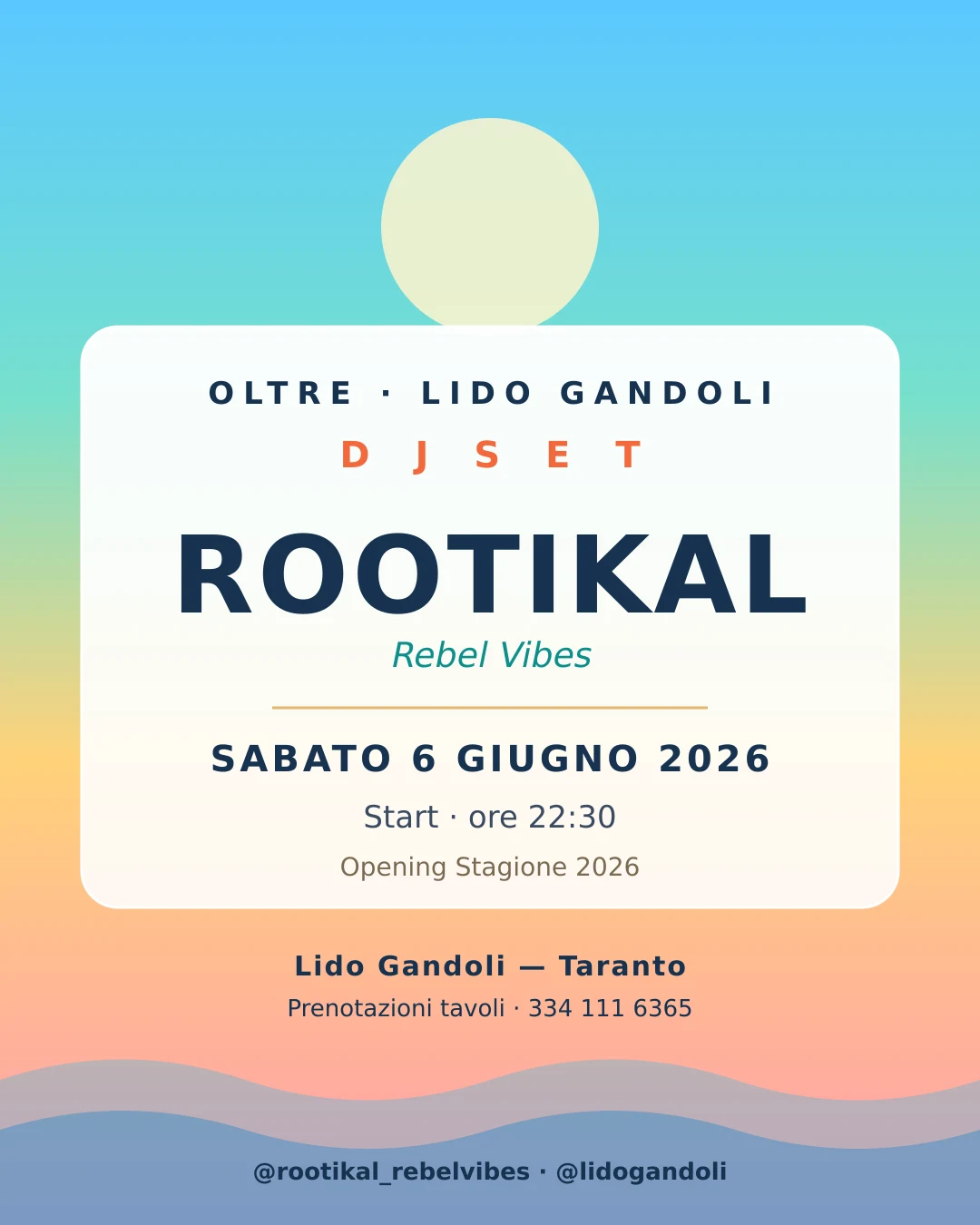ROOTIKAL DJ Set - OLTRE Lido Gandoli