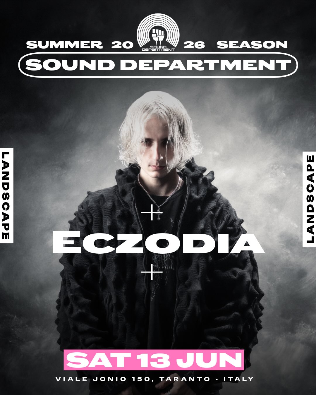 LANDSCAPE // New Event · Sound Department, Taranto — artwork Silvio Martines