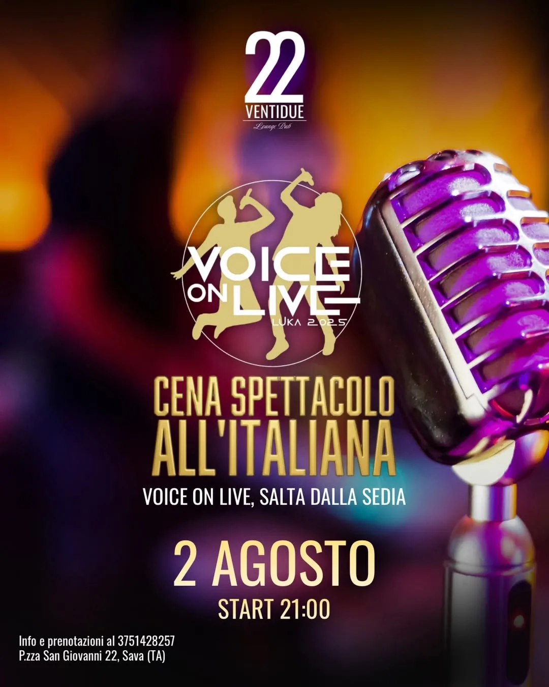 22 Ventidue · Voice ON Live, il karaoke show